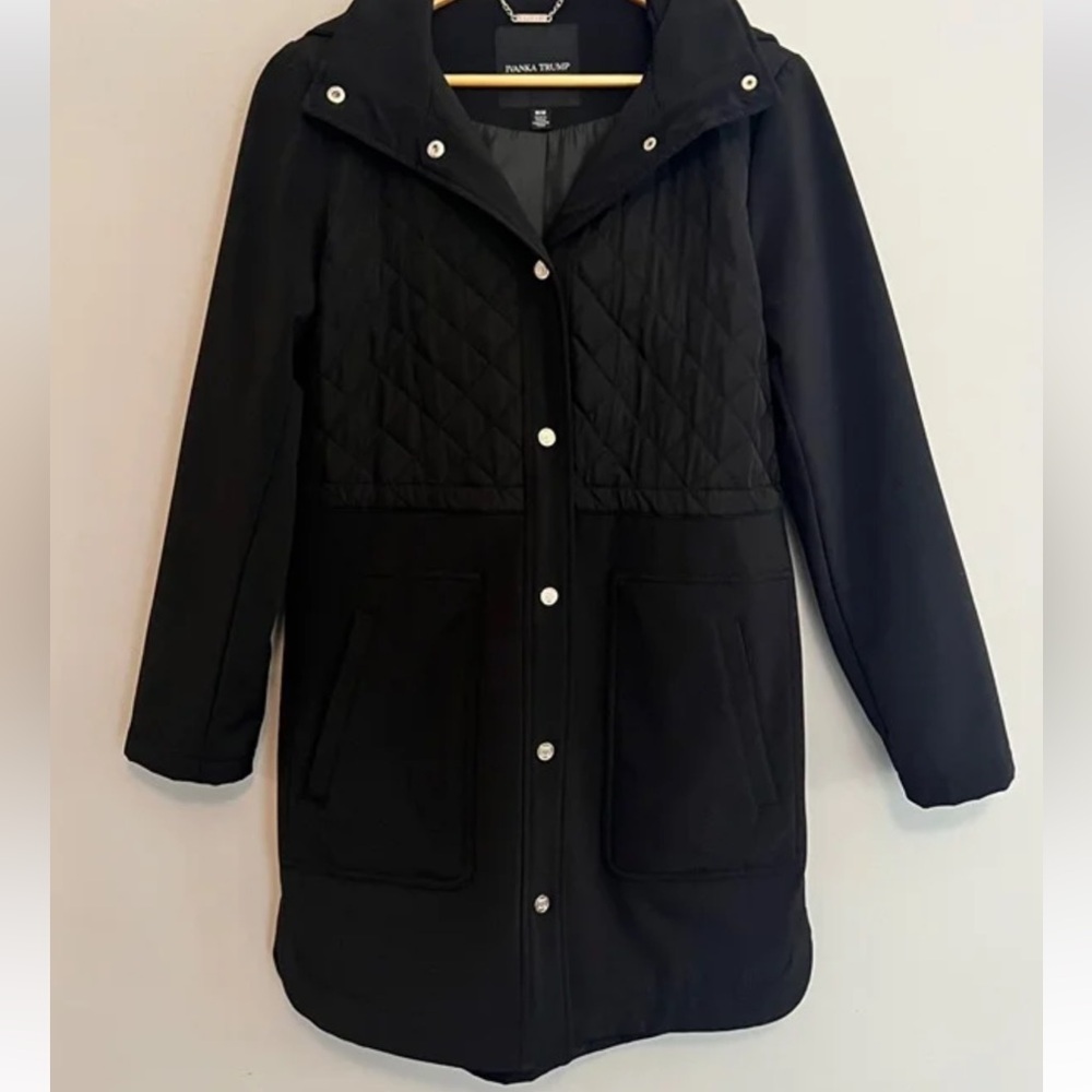22. Ivanka Trump Hooded Trench Coat - Picture 13 of 16